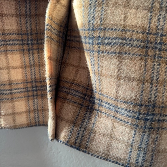 Sezane Michele Jacket Wool NWOT Blue & Beige Check Coat Blazer  (RARE) - Picture 10 of 11